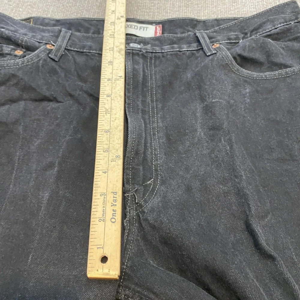 Levis Jeans Faded Black Relaxed Vintage 550 Mens 40x32 Tapered Denim 90s